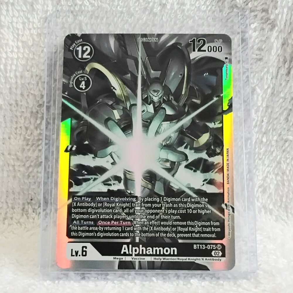 3/$35 Mint Alphamon Digimon Holo Card BT13-075 SR by Bandai!!